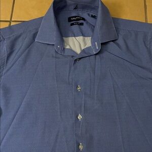 🔥5 for 20🔥 Nautica Men's Classic blue Dress Shirt M